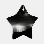 Storm bliksemstraal omlaag keramisch ornament (Rechts)