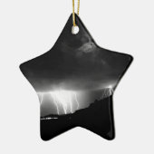 Storm bliksemstraal omlaag keramisch ornament (Links)