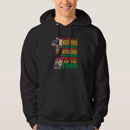 Storm BLM Black African Pride Black History Month Hoodie (Voorkant)