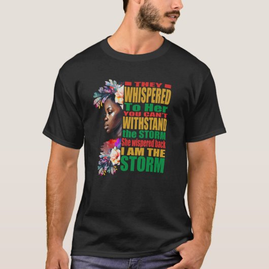 Storm BLM Black African Pride Black History Month T-shirt (Voorkant)
