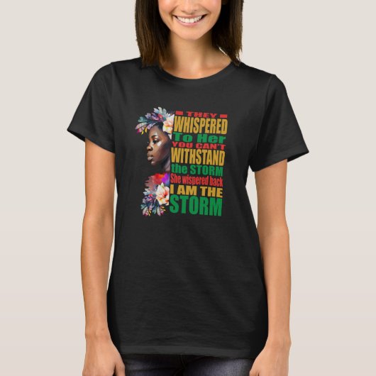 Storm BLM Black African Pride Black History Month T-shirt (Voorkant)