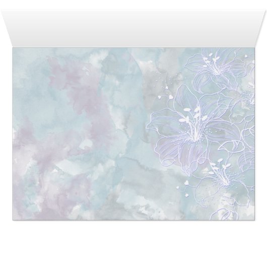 STORM BLUE WATERVERF HIBISCUS WEDING (Binnen Horizontaal (Onder))