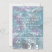 STORM BLUE WATERVERF HIBISCUS WEDING KAART (Achterkant)