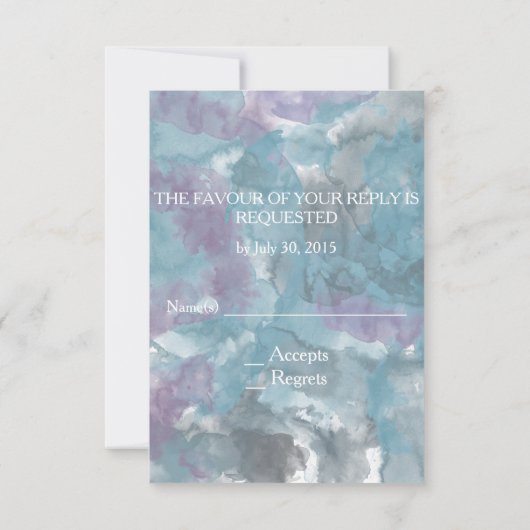 STORM BLUE WATERVERF HIBISCUS WEDING RSVP KAARTJE (Achterkant)