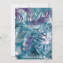 STORM BLUE WATERVERF HIBISCUS WEDING