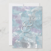 STORM BLUE WATERVERF HIBISCUS WEDING SAVE THE DATE (Achterkant)