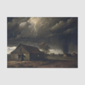 Storm boven boerderij decoupage tissuepapier (Voorkant)