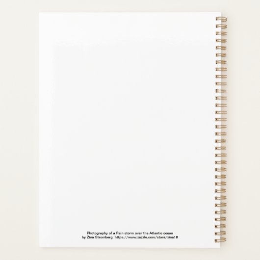 Storm boven de Atlantische Oceaan Planner (Achterkant)