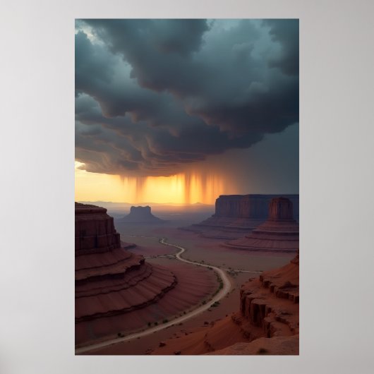 Storm boven het plateau poster (Voorkant)