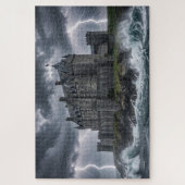 Storm Boven Kasteel Legpuzzel (Verticaal)