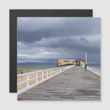 Storm boven Queenscliff Pier Magnetische kaart