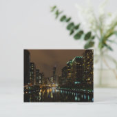 Storm breekt over Chicago Briefkaart (Staand voorkant)