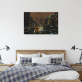 Storm breekt over Chicago Canvas Afdruk (Insitu (Slaapkamer))