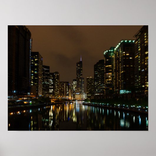 Storm breekt over Chicago Poster (Voorkant)