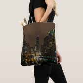 Storm breekt over Chicago Tote Bag (Dichtbij)