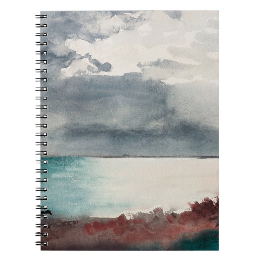 Storm breken, kust van Maine door Winslow Homer Notitieboek (Voorkant)