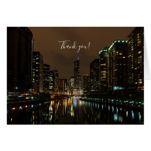 Storm Brewing Over Chicago Dank u kaart (Voorkant Horizontaal)