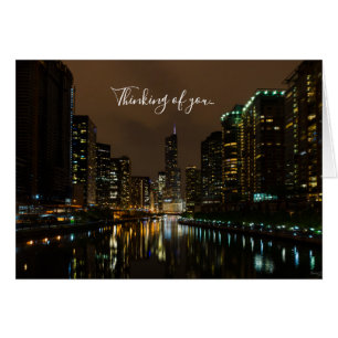 Storm brouwt boven Chicago denkt aan jou Kaart