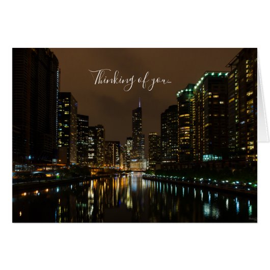Storm brouwt boven Chicago denkt aan jou Kaart (Voorkant Horizontaal)