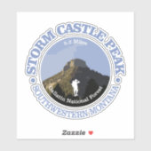 Storm Castle Peak (rood) Sticker (Vel)