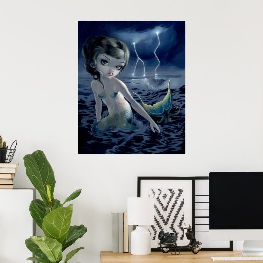 Storm Chaser ART PRINT mermaid gothic fantasy (Thuiskantoor)