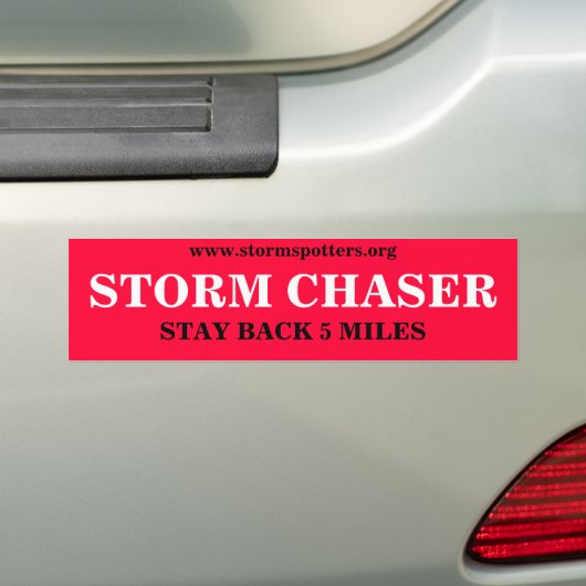 STORM CHASER, BACK 5 MILJOEN BUMPERSTICKER (Op auto)