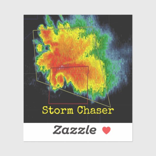 Storm Chaser Hook Echo Radar Afbeelding Sticker (Vel)