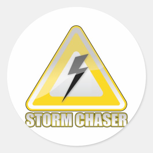 Storm Chaser Lightning 2 Ronde Sticker (Voorkant)