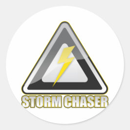 Storm Chaser Lightning Ronde Sticker