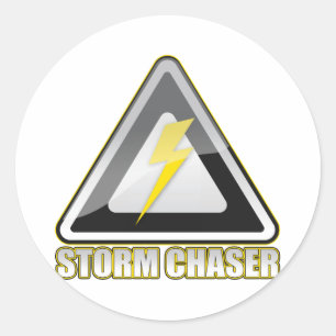 Storm Chaser Lightning Ronde Sticker