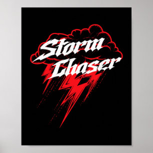 Storm Chaser Onweer Meteoroloog Weatherman Poster