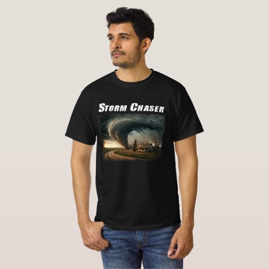 Storm Chaser Tornado Afbeelding Meteoroloog Weer T-shirt (Voorkant volledig)