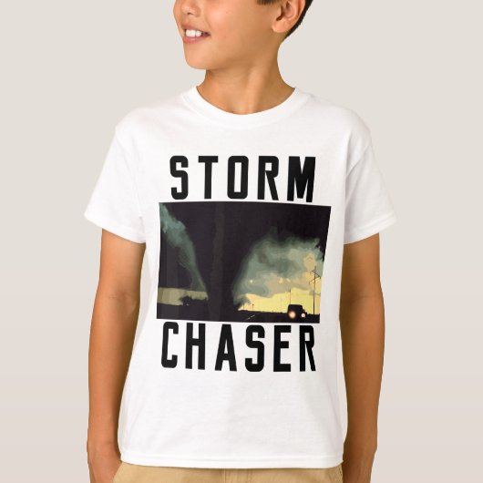 Storm Chaser Tornado Afbeelding Weer Meteoroloog T-shirt (Voorkant)