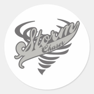 Storm Chaser Tornado Twister Logo Ronde Sticker