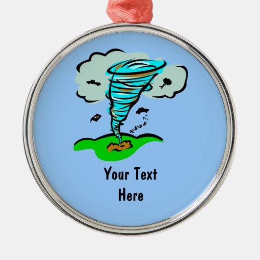 Storm Chaser Tornado Twister Weather Meteorology Metalen Ornament (Voorkant)