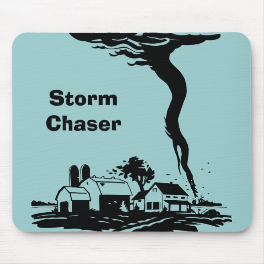 Storm Chaser Tornado Twister Weather Meteorology Muismat (Voorkant)