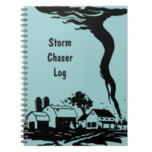 Storm Chaser Tornado Twister Weather Meteorology Notitieboek