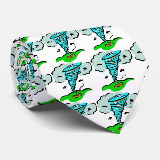 Storm Chaser Tornado Twister Weather Meteorology Stropdas (Opgerold)