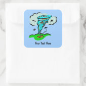 Storm Chaser Tornado Twister Weather Meteorology Vierkante Sticker (Tas)
