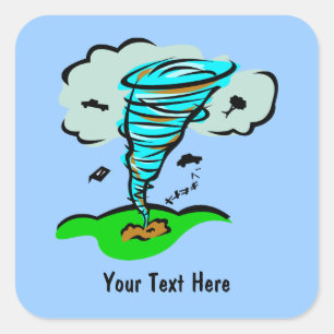 Storm Chaser Tornado Twister Weather Meteorology Vierkante Sticker