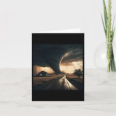 Storm Chaser Tornado Twister Weer Meteoroloog Kaart (Voorkant)