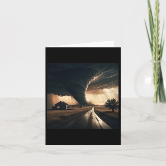 Storm Chaser Tornado Twister Weer Meteoroloog Kaart (Voorkant)