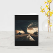 Storm Chaser Tornado Twister Weer Meteoroloog Kaart (Gele Bloem)