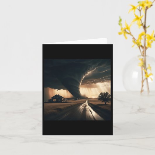 Storm Chaser Tornado Twister Weer Meteoroloog Kaart (Gele Bloem)