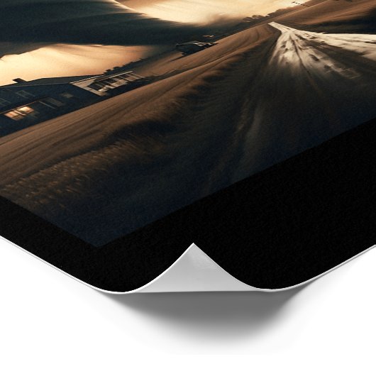 Storm Chaser Tornado Twister Weer Meteoroloog Poster (Hoek)