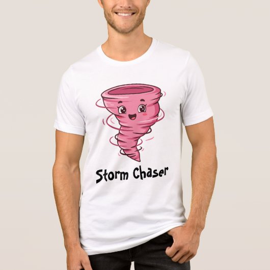 Storm Chaser van het Twonado meisje Mannen shirt (Voorkant)