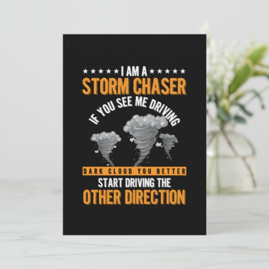 Storm Chaserorkaan Wind Tornado Chasing Cadeft Kaart (Staand voorkant)