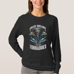Storm Chasing Tornado Chaser Meteoroloog Retro O T-shirt