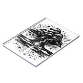 Storm Cloud and Lightning Art Notebook Notitieboek (Linkerzijde)