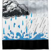 Storm Cloud Shower Curtain – Artistic Rain & Splas Douchegordijn (Voorkant)